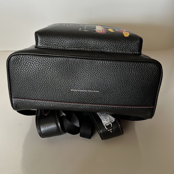 Disney X Coach Charter Backpack Bag Mushroom Mickey Garden Black Leather Purse - Picture 16 of 16